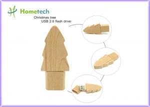 China 32G 64G Wooden USB Flash Drive Personality Christmas Tree Fast Reading / Writing on sale