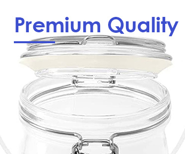 Factory Price 500ml 1L Square Kitchen Glass Jars Packing Jars Flip Lid Glass Jars