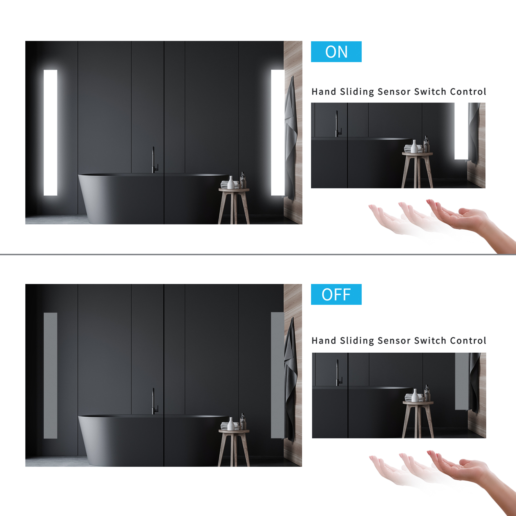 Customizable Anti Fog Bathroom Mirror Cabinet Rustproof With Jewelry Storage