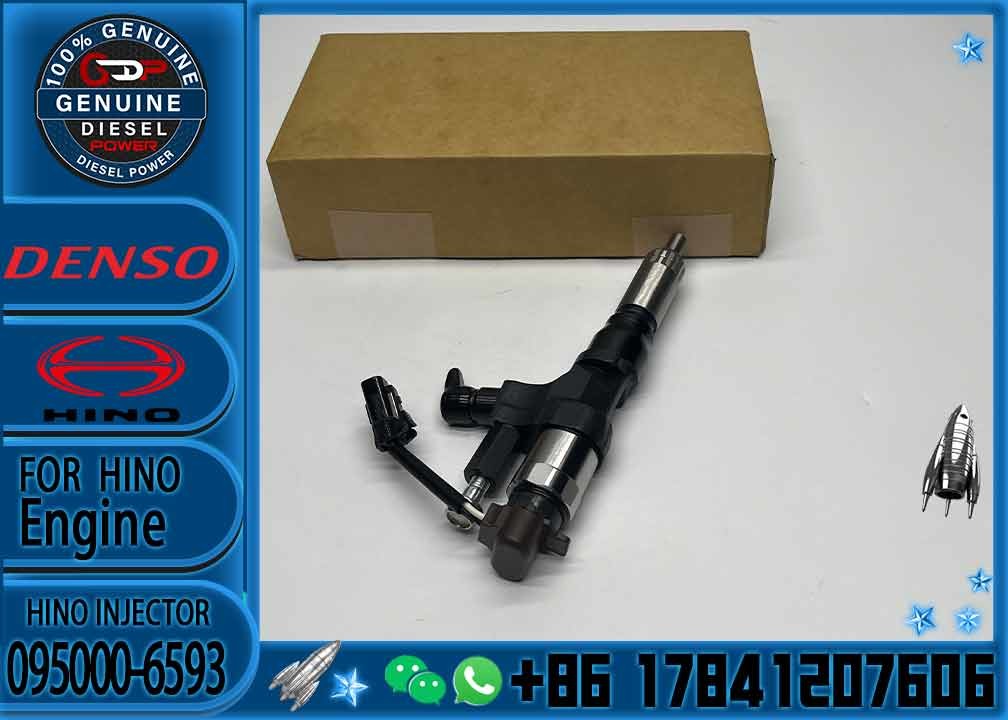 095000-6593 Fuel Injector 23670-E0010 Diesel Injector For Hino J08E Engine Kobelco SK330 SK350