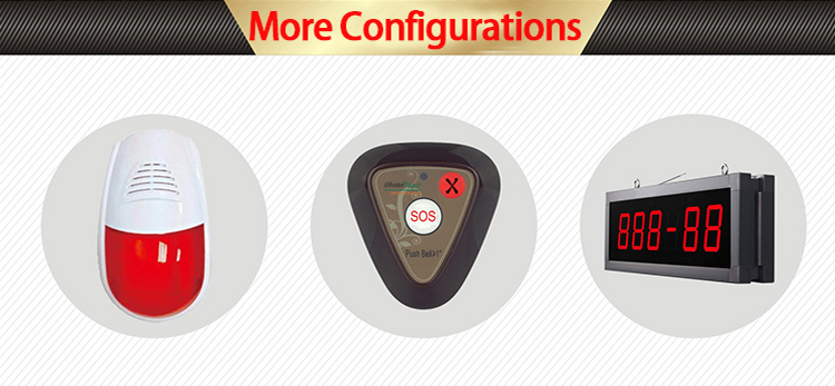hospital ward patient wireless RF sound and light alarm systems with CE FCC manufacturer