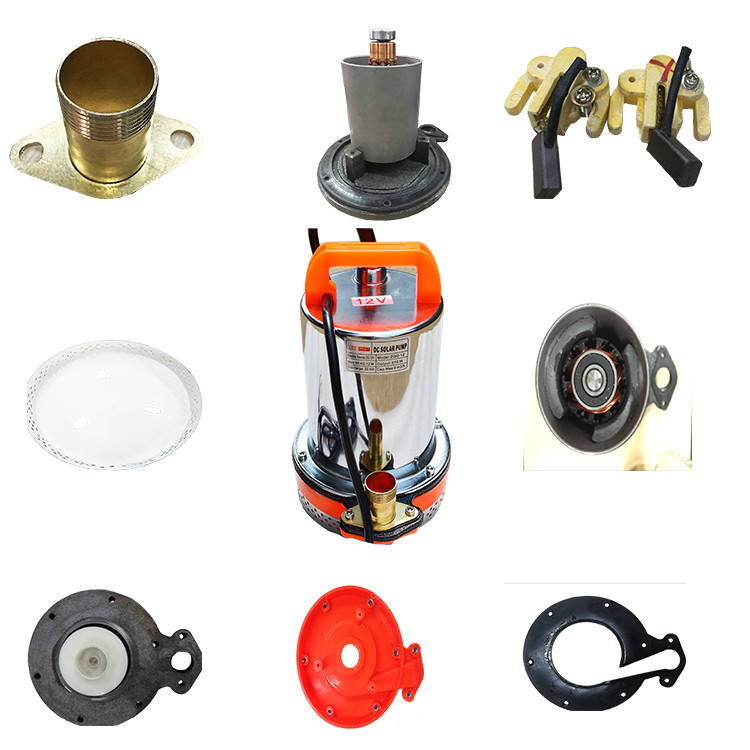 Single Stage DC Submersible Water Pump Capacity 60-200L/Min Plastic Outlet