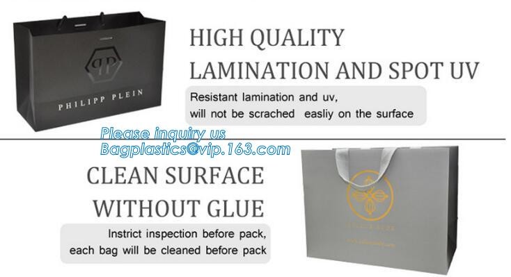 Customized Red Printed Kraft Paper Shopping Bag with Ribbon Handles and Bowknot,Kraft Paper Shopping Bag with Kinds off