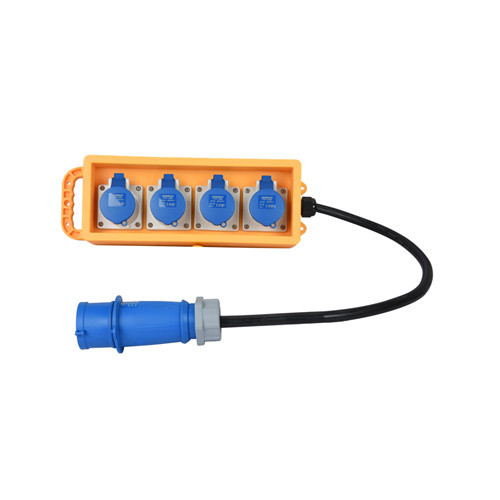  PE Material IP44 32A 3 Pole 230V Four Position Socket Junction Box Manufactures