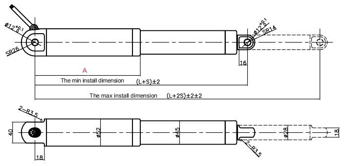 Yacht Hatch Actuators DC Linear Motor 12V 24V 6000N 3mm/s IP66