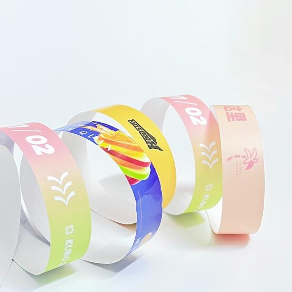 Numbered Event Tyvek Paper Wristbands Durable Waterproof For Event Party Meeting