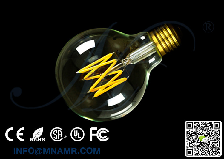 Home Decorative Lighting Nostalgic Collection 8 Watt Vintage Style LED Bulb G80 E26 E27 E40 240V Clear Glass Shade