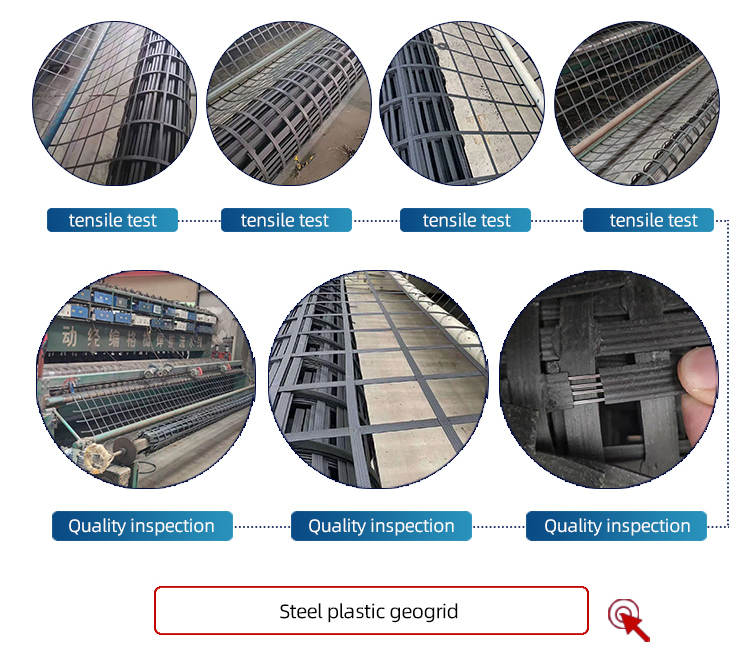 Easier Construction of 1-6m Soil Stabilization with Black Steel PP Composite Geogrid
