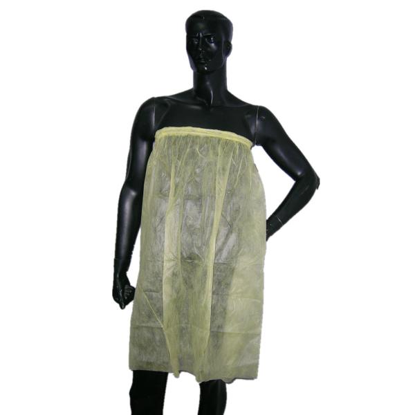 Woman Beauty Salon / Hotel Breathable Nonwoven Disposable Skirt With Elastic