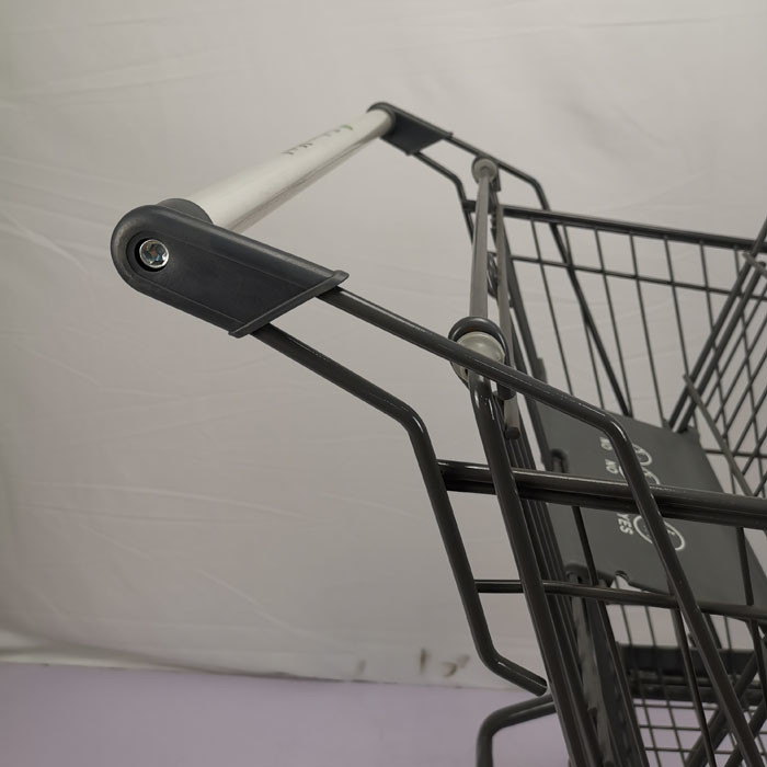 150L American Style Supermarket Shopping Trolley PU Wheel Grocery Trolly Cart