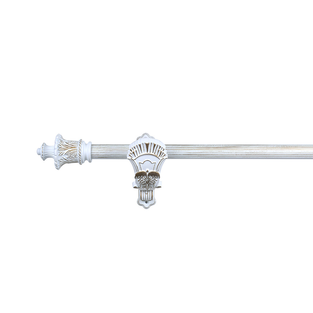 Retro Style Pipe Curtain Rods 28mm Resin Cup Shape