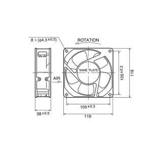 Cooling Fan of computer/amplifier, MS-F8700