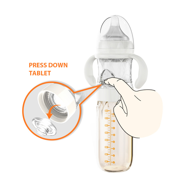 Breastmilk Feeding Outdoor Formula Mixing Baby Bottle PPSU 240ml Medium Flow