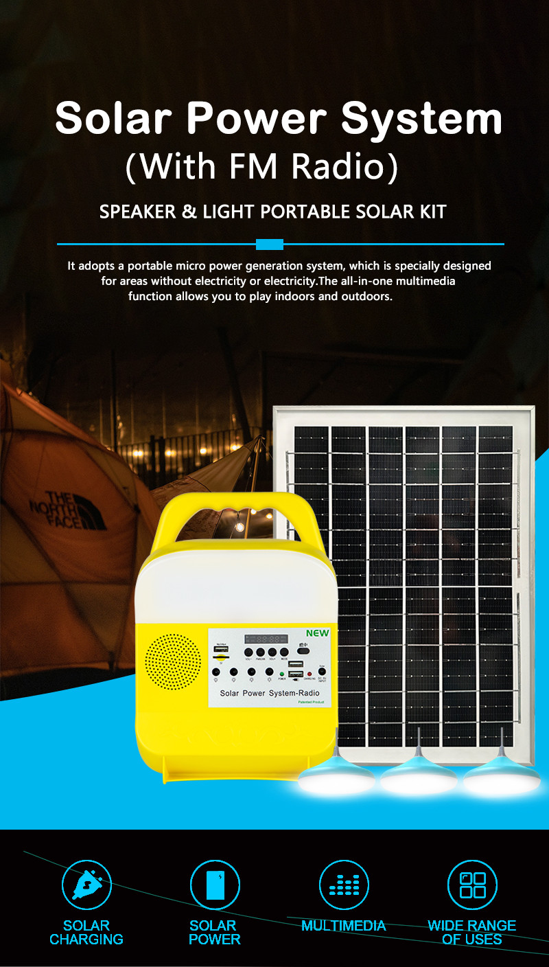 20W/6V Portable Solar Bulbs With 8000mah Battery For Outdoor Lighting