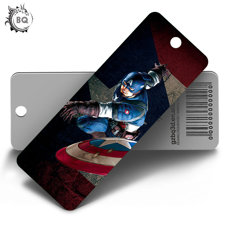 PET Type Souvenir 3D Lenticular Bookmarks Customized 3D Lenticular Prints