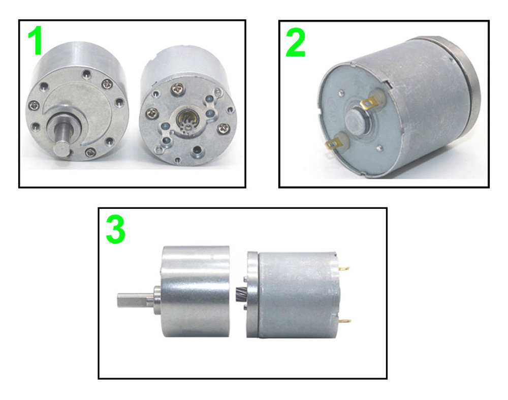 ASLONG JGB37-3530 12/24V 33-265RPM DC Brushed DC Reduction Motor Center Output Gearbox Low Speed Motor
