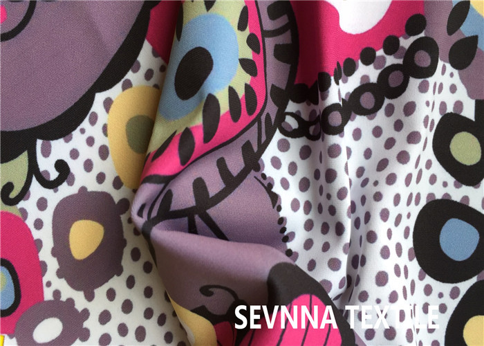 Circular Knitting Recycled Material Fabric , Swimwear Material Fabric With Digital Prints