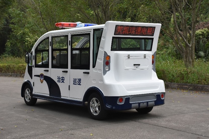 Full Enclosed 48V 4KW Electric Patrol Car , Electric Police Vehicles 6-8 Seats