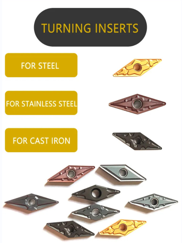 CNC Cutting Tools Cemented Carbide Turning Inserts Wear Resistant
