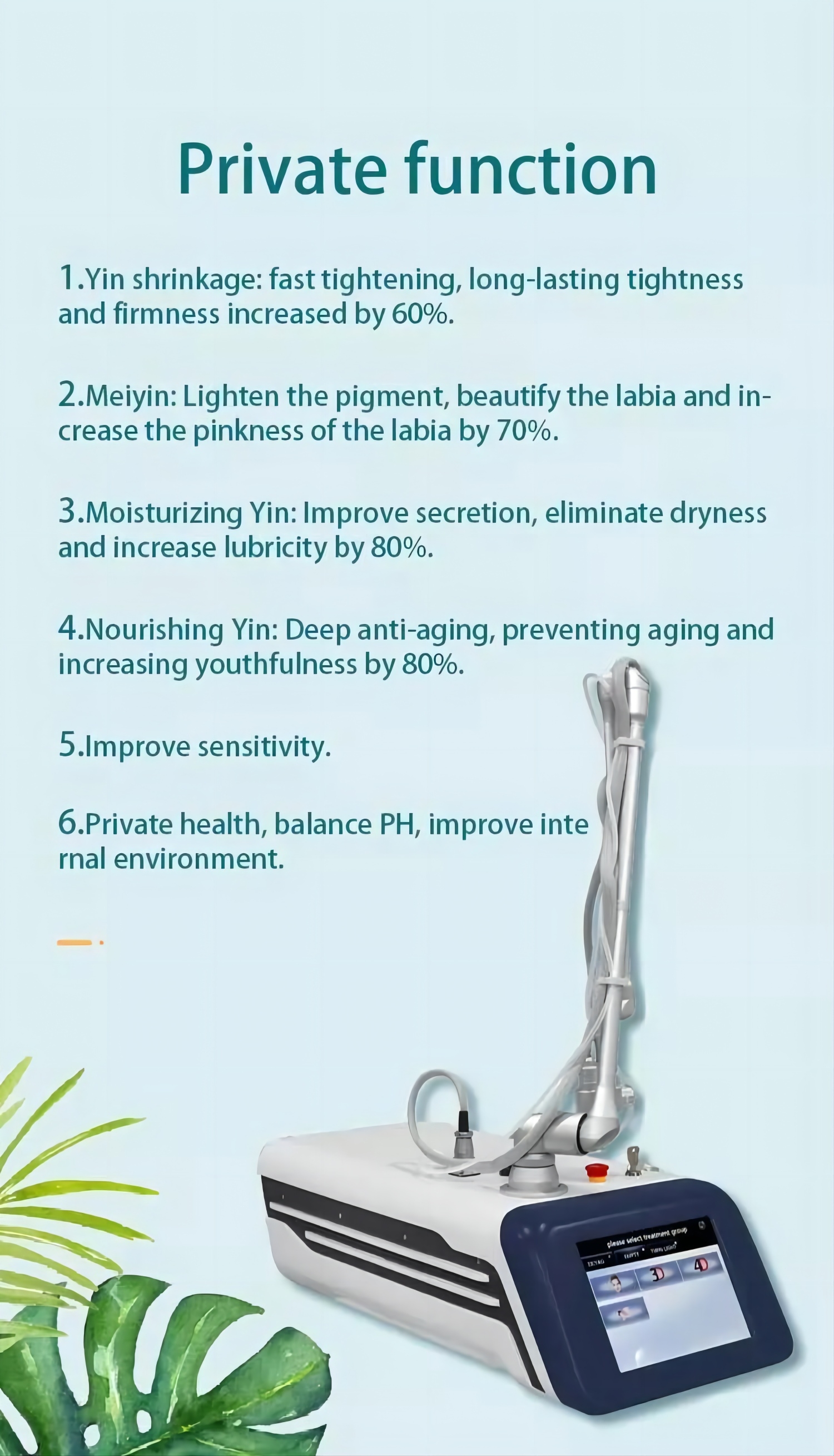 20mm Spot Fractional Co2 Laser Machine for Acne Removal and Skin Rejuvenation