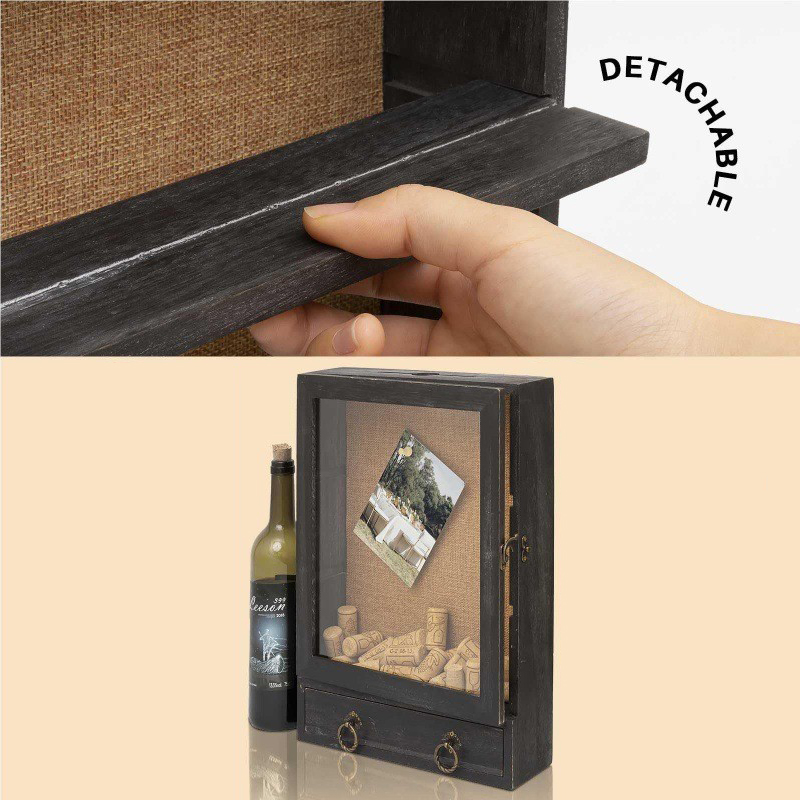 Wooden transparent cover specimen box dried flower plant preserved flower collection display box photo frame wood photo frame