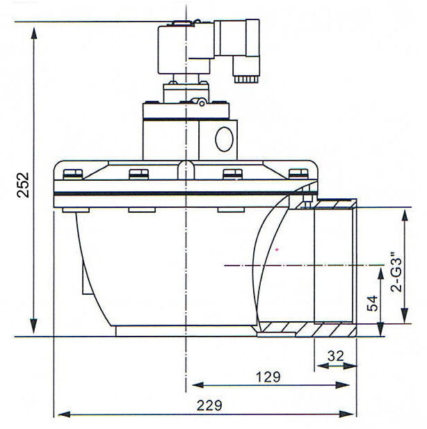 3'' CA76T Goyen Type Threaded Pulse Jet Diaphragm Valve For Baghouse 1