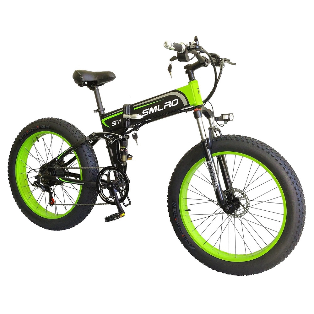 SMLRO S11 26x4.0 inch Fat Tire Folding E-Bike 1000W Motor 10.4AH Lithium Battery Electric Bike Drop Shipping Available