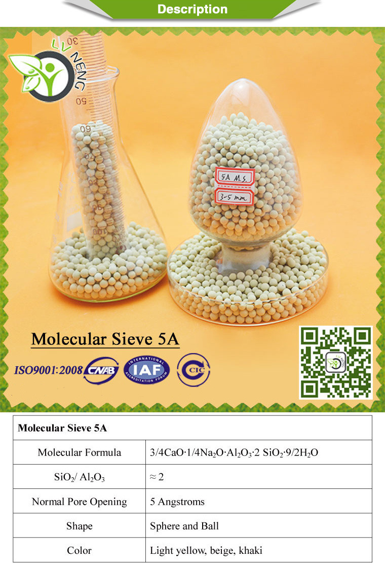 Beige Granular Molecular Sieve 5A High Purity Oxygen Concentrator Adsorbent