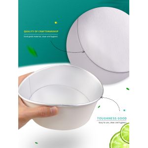 OEM / ODM Kraft Paper Bowl 750ml Lightweight Customized With Printing