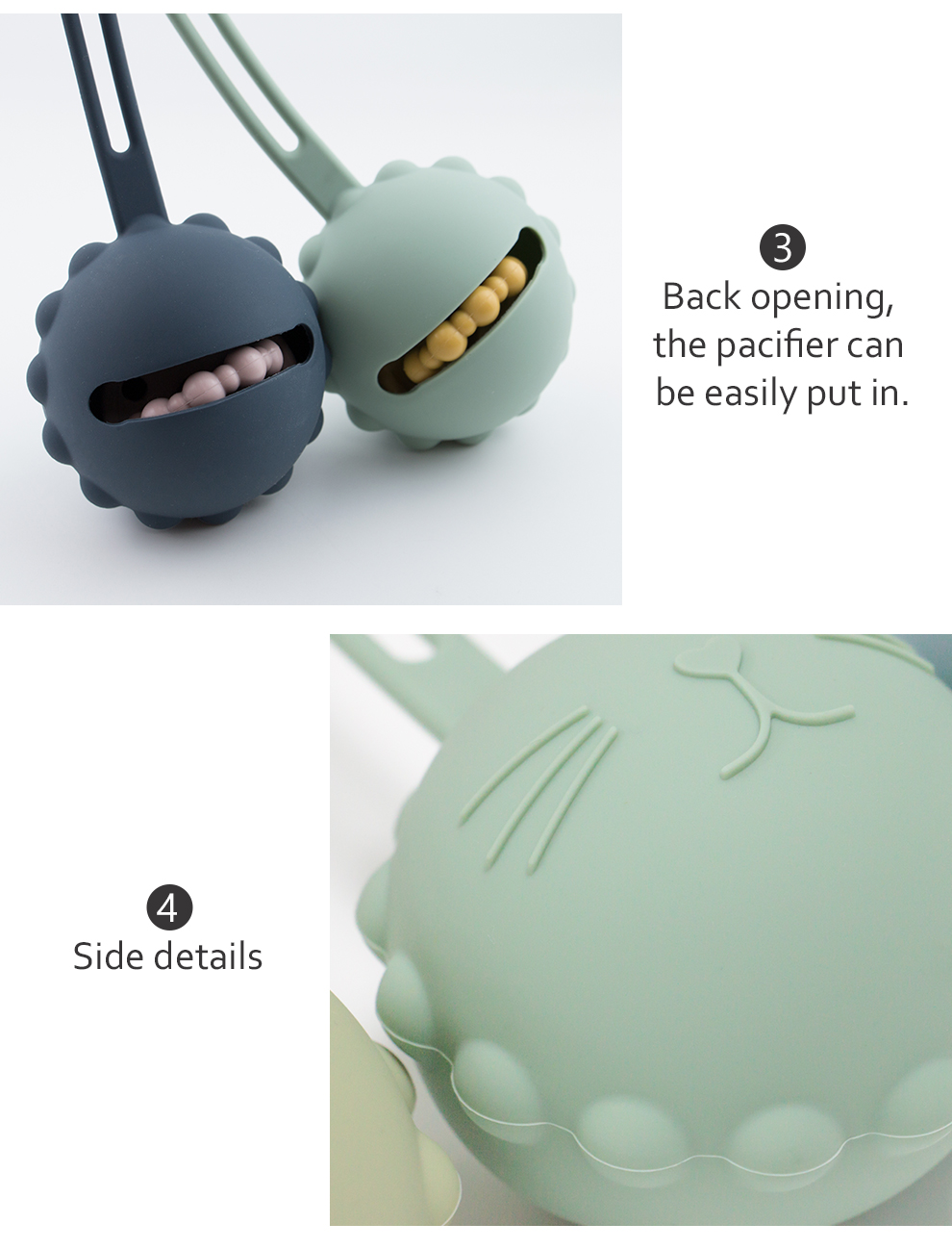 Food Grade Silicone Pacifier Case BPA Free For Babies Newborn pacifier storage pouch holder Gift