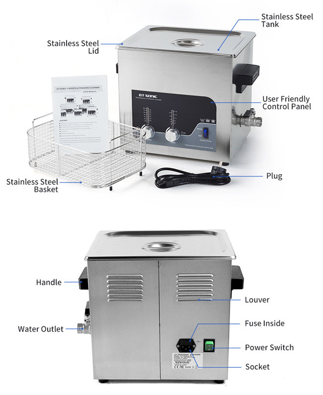 PCB Board Ultrasonic Cleaner Analogue Electronic Parts Cleaning Machine With Dial