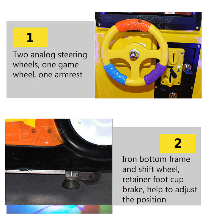 Fiber Glass Luxury Yellow Police rocking car kids machine coin kiddie ride swing on toys for children