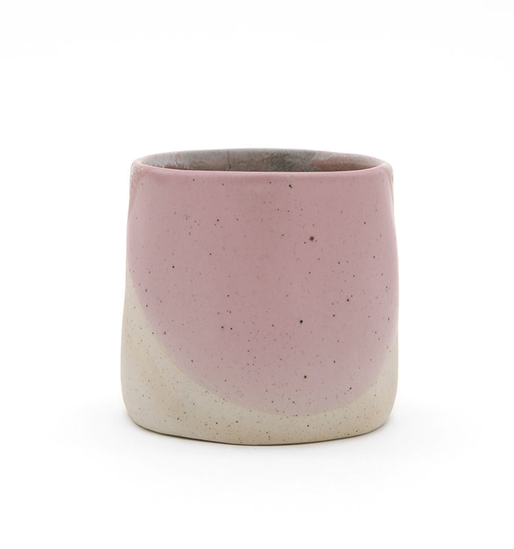 Ceramic 3D Pink and White Mug Ceramic Coffee Milk Mug with 3d reactive glaze