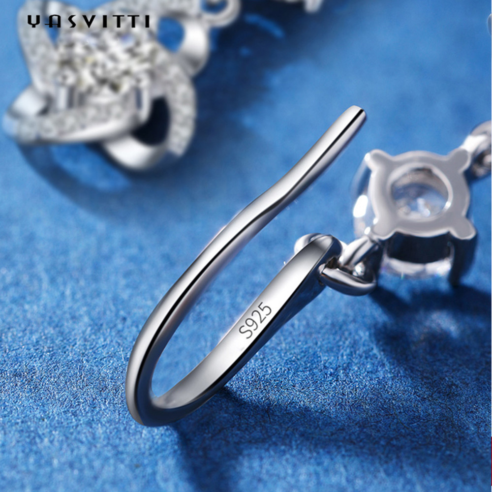 0.31x0.39in ZC Sterling Silver Jewelry Earrings Hypoallergenic Four Leaf Clover Earring