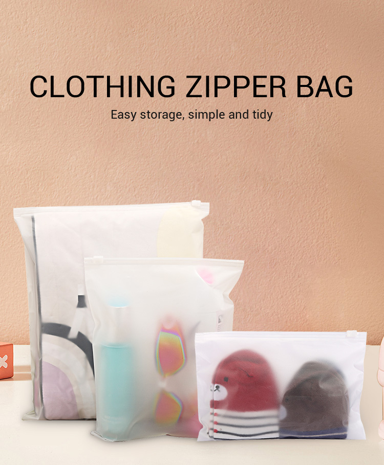 Underwear Transparent Sock Storage Frosted Custom Plastic Bags Gravure Printing