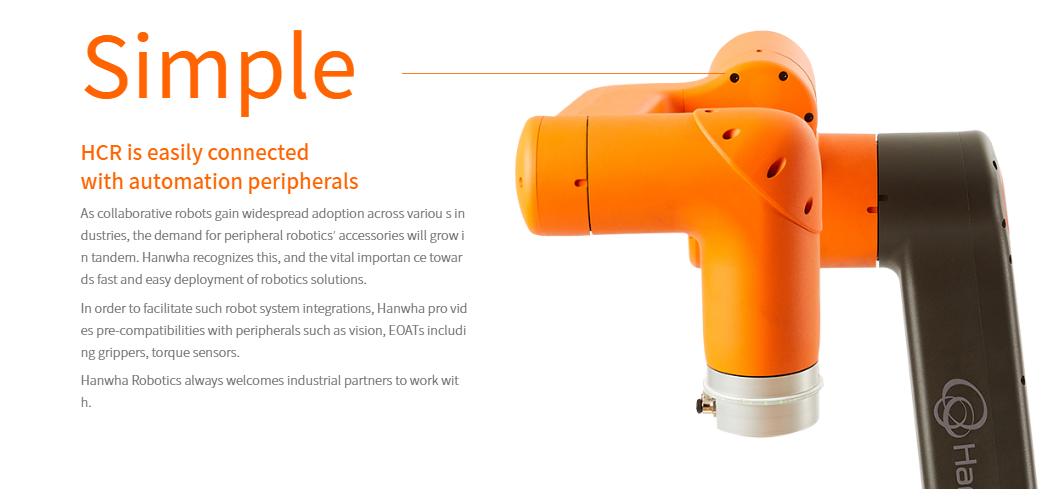 collaborative robot Hanwha HCR-12 with camera for cobots with grip-pers industrial robotic arm 6 axis for cobot welding