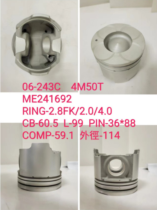 CAT 3306 Piston 8N3102 Made In Taiwan Length 948mm Piston Pin Diameter 43.18m Combustion Chamber Diameter 85m