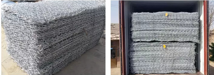 3.3mm Wire Hexagonal Mesh Woven Gabion Baskets For Bank Protection