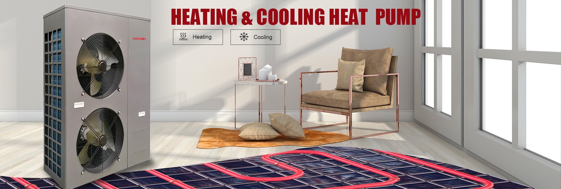 Eco Friendly R32 220V Monoblock Heat Pump Boiler Domestic Use