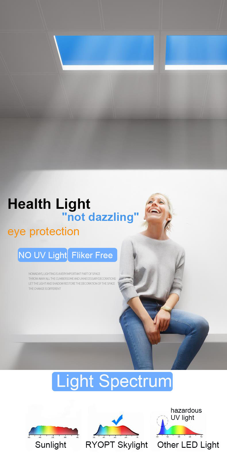 600x600 Ultra Thin LED Panel Light Tuya Control For Hospital