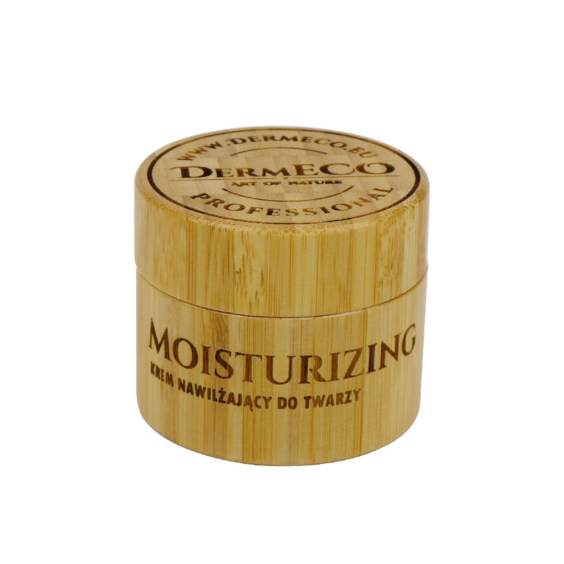OEM Skincare Bamboo Cosmetic Packaging Electroplate 50g Bamboo Cream Jar