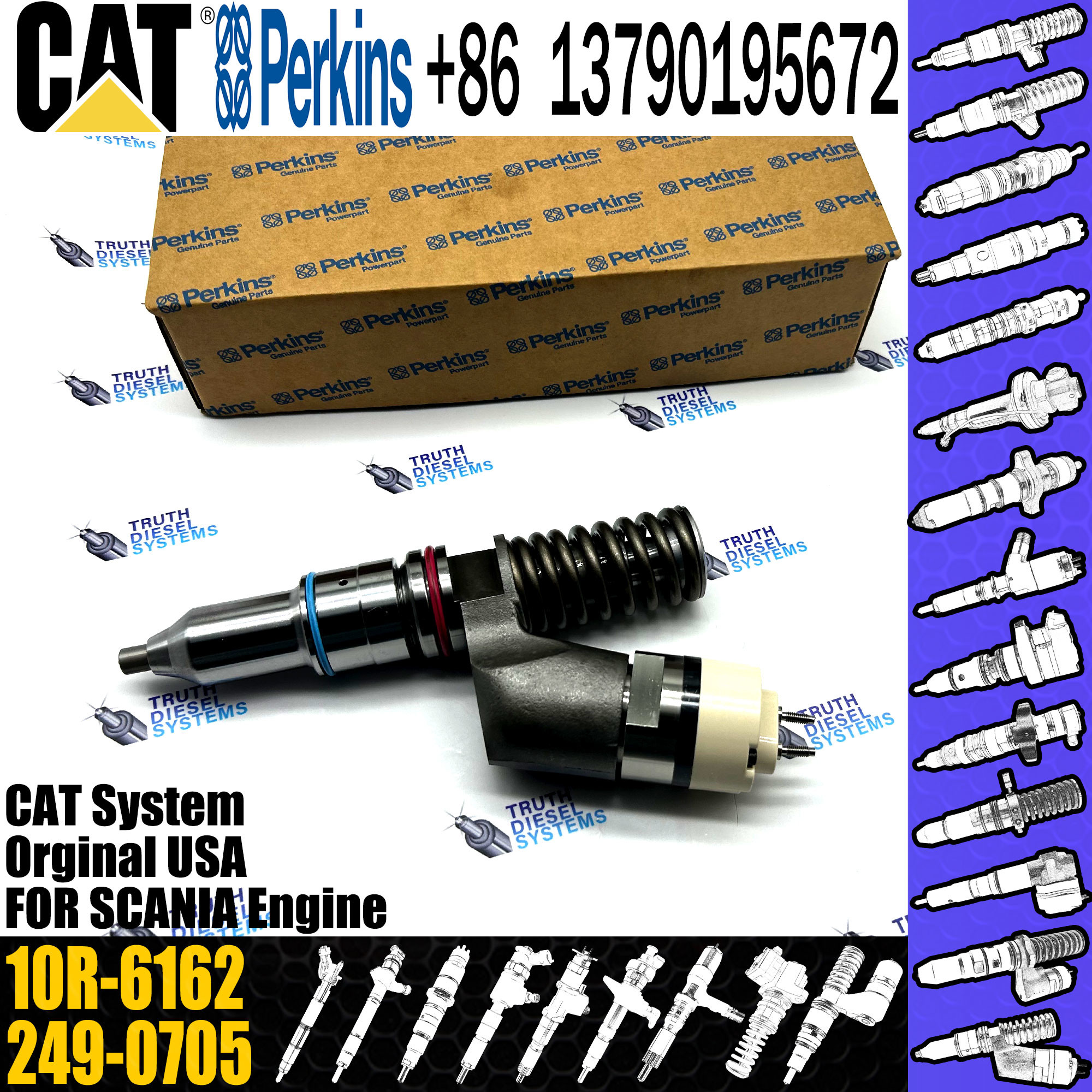Common Fuel Injectors 10R-1274 10R-7236 10R-3258 10R-2977 10R-6162 10R-3147 10R-1305 10R-3262 for C-aterpillar Car