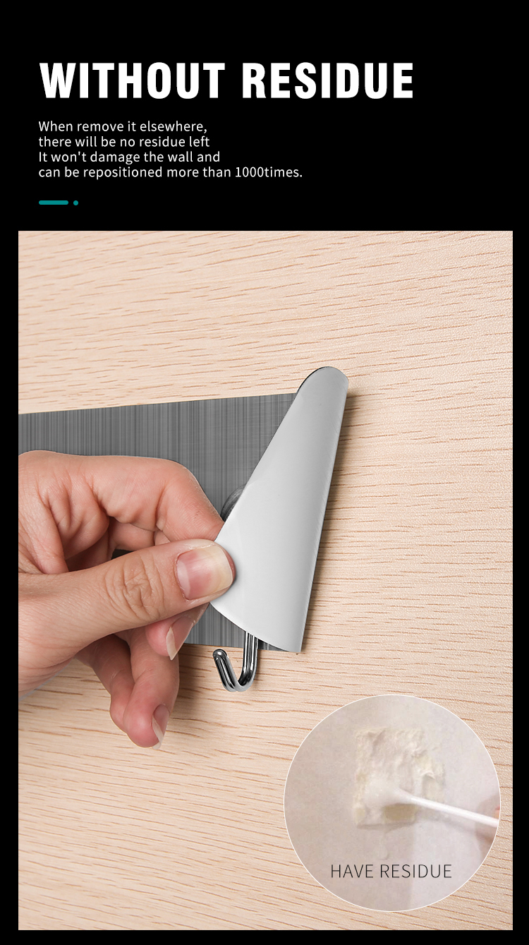 ISO9001 Sticky Bathroom Hooks For bath towel Hanging ODM OEM