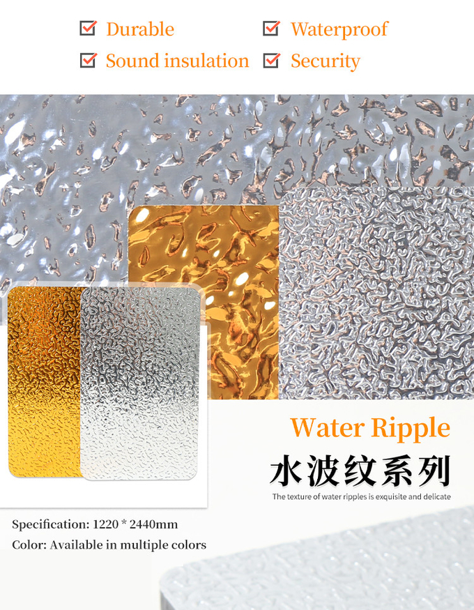 Water Ripple Panel On Sale 1220*2440*5/8mm Flame Retardant Bamboo Charcoal Wood Eco-Friendly PET 3D Water Ripple Wood Veneer Interior Wall Panels For