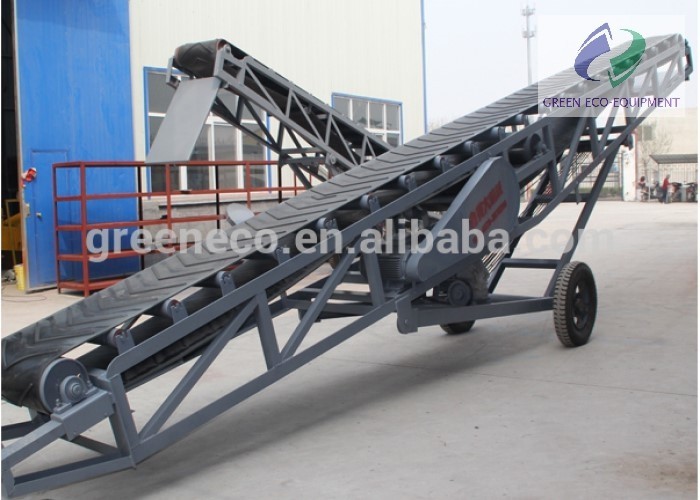 Inclined Mobile PVC Industrial Belt Conveyor Transport Bulk Materials