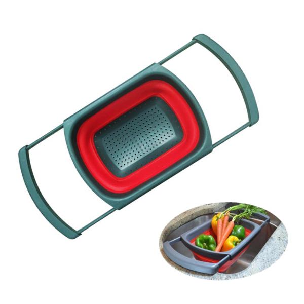 Kitchen Collapsible Colander Over The Sink Strainer 6 Quart Capacity Dishwasher
