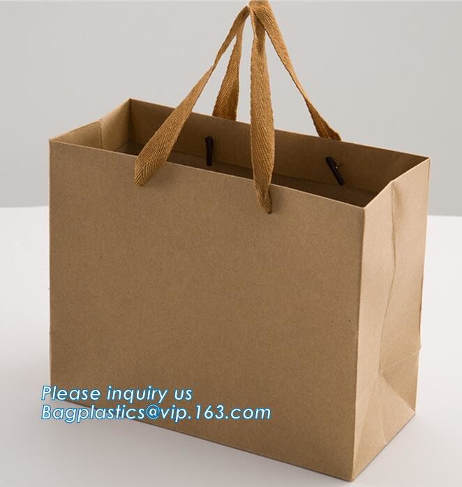 eco friendly paper printed shopping coffee packaging retail bags with handle logo,paper gift shopping bag with red custo