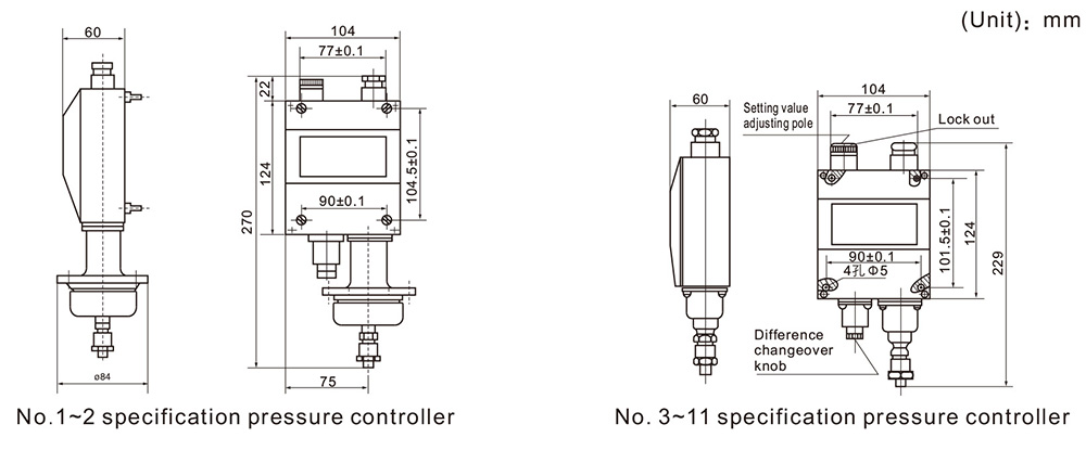 Bakelite Case High Pressure Control Switch Using For Industrial Equipment