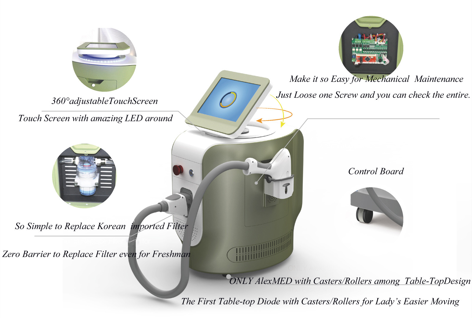 1Hz Beauty Salon Smart 808nm Diode Laser Hair Removal Machine