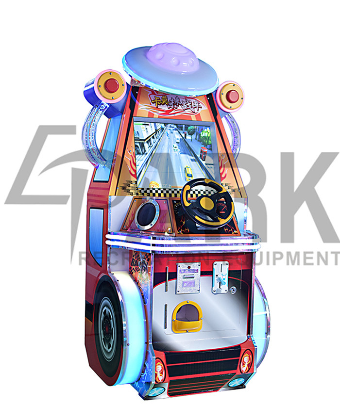 Kids Deformation Race Car Arcade Machine Coin Operated Hardware Material